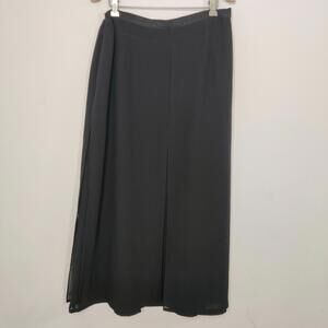 Addition-Elle Black Sheer Overlay Panel Maxi Skirt Size Medium